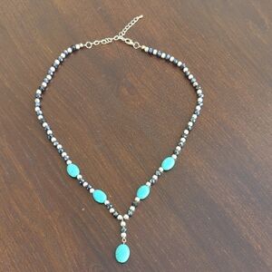 Elegant Turquoise and Silver Necklace